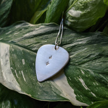 Load image into Gallery viewer, sterling silver 25th anniversary unisex guitar pick necklace