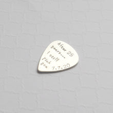 Load image into Gallery viewer, 25th anniversary sterling silver guitar pick 