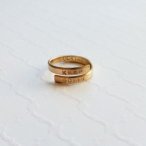 keep going wrap ring in yellow gold