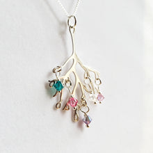 Load image into Gallery viewer, Grandma family tree necklace with birthstones